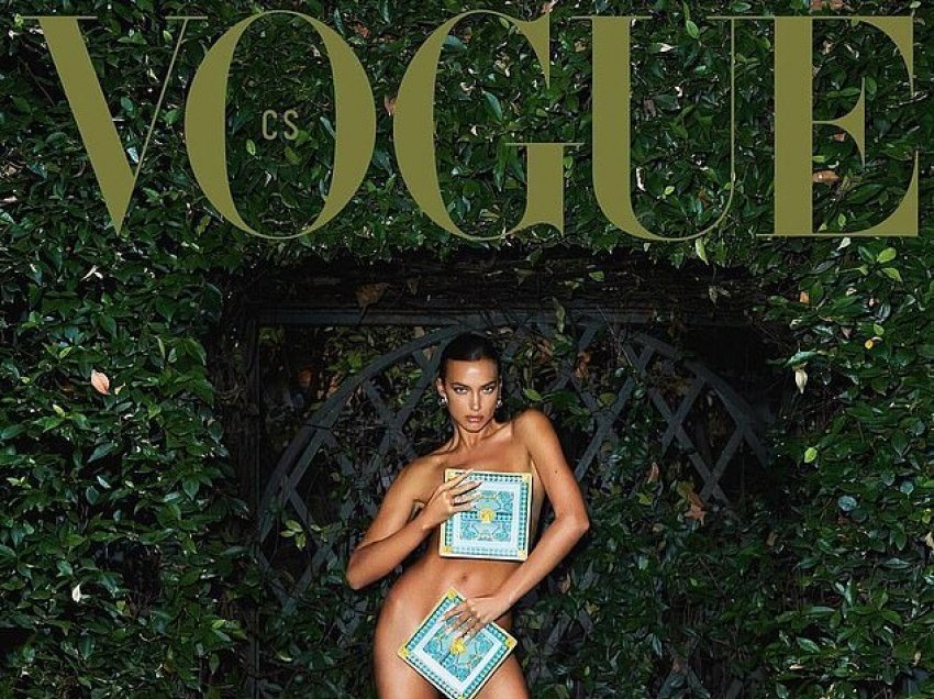 Irina Shayk pozon topless për kopertinën e të famshmes “Vogue”