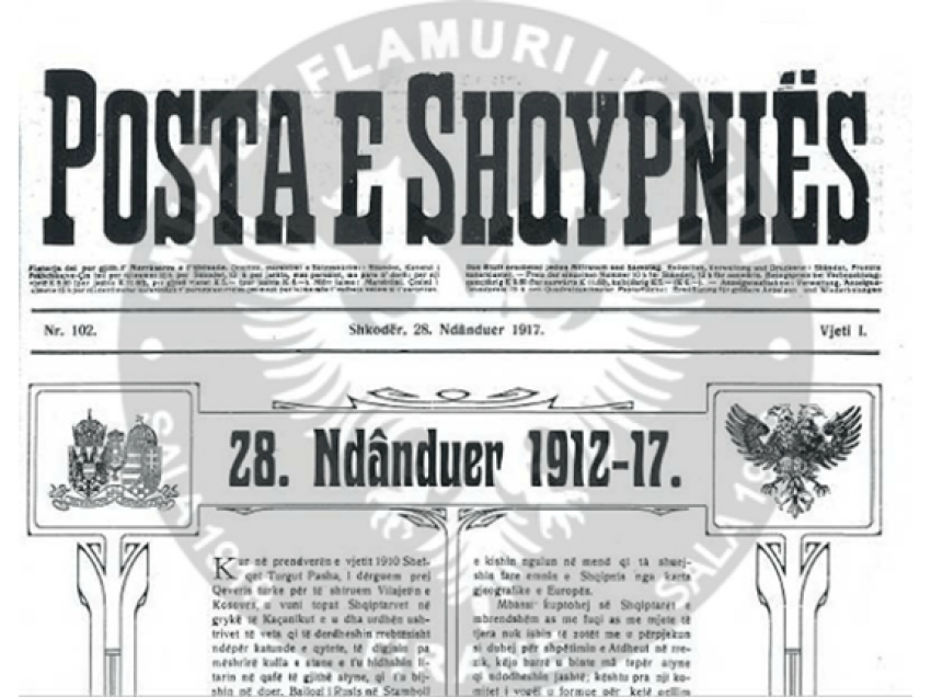 5 dhjetor 1916, Fishta botonte numrin e parë të gazetës “Posta e Shqypniës”