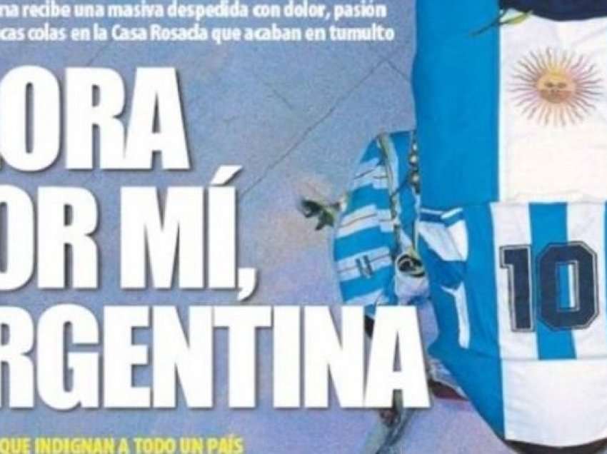Ballinat e gazetave botërore me lamtumirën e Maradonës: Qaj për mua, Argjentinë!