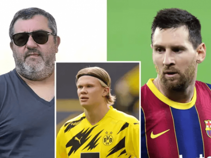 Raiola ia cakton pesë kushte Barcelonës për transferimin e Haalandit
