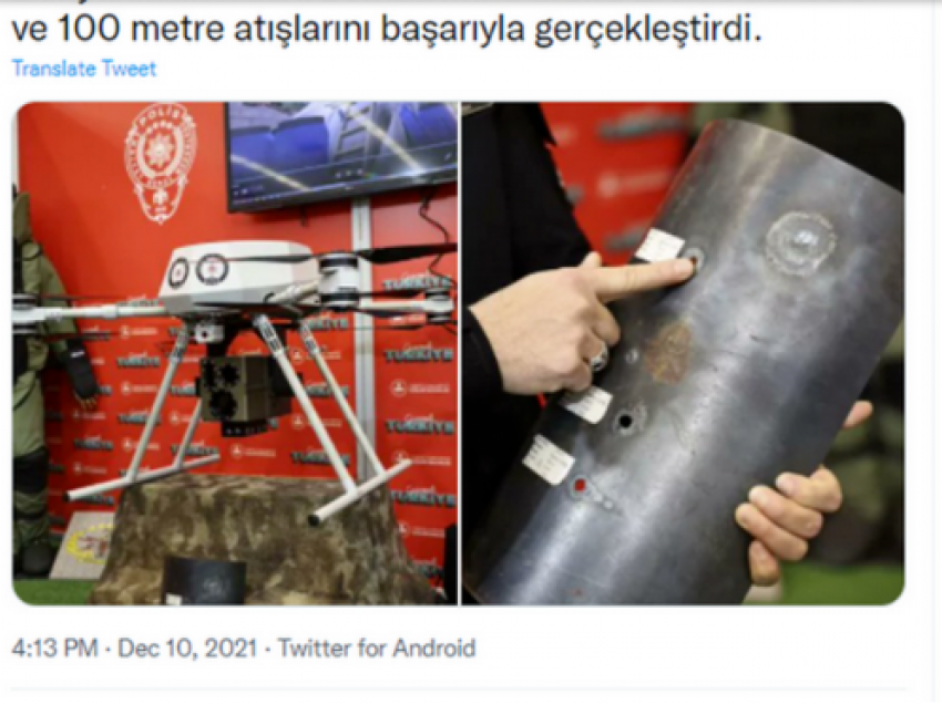 Droni i ri i Turqisë shkatërron bombat me shufrën e rrezes lazer