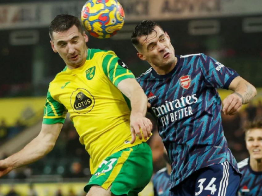 Rashica ia dhuron fanellën Xhakës, edhe pse s’u takuan në fushë gjatë ndeshjes Norwich – Arsenal
