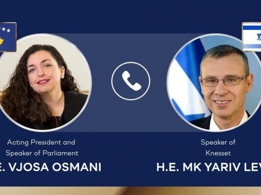 Vjosa Osmani zhvilloi bisedë telefonike me kryetarin e Kuvendit të Izraelit
