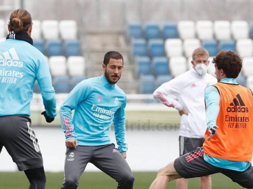 Ramos dhe Hazard në stërvitje të plotë me Realin