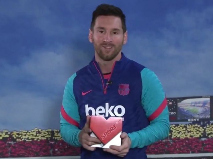 Messi pranon çmimin për punën humanitare të tij