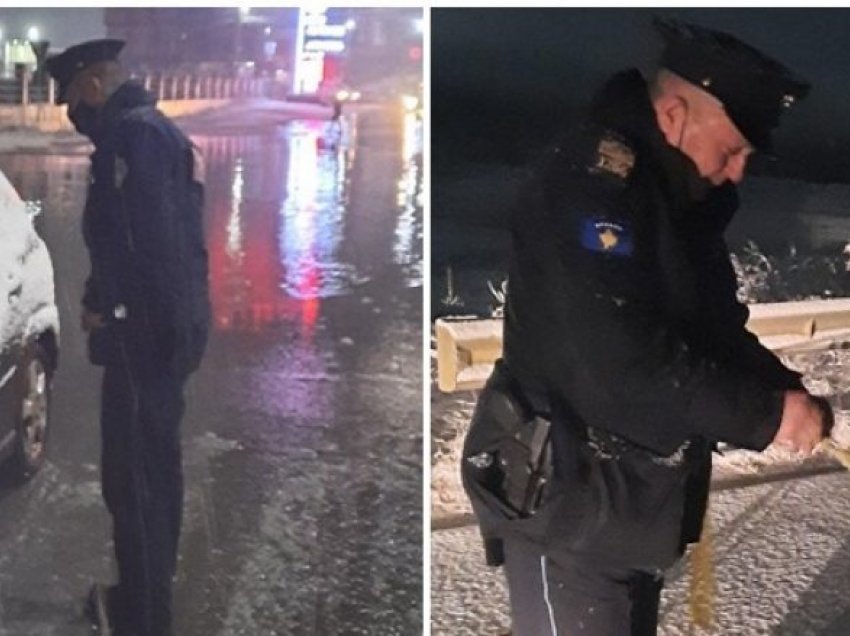 Zyrtarët policorë ndihmojnë qytetarët në Drenas