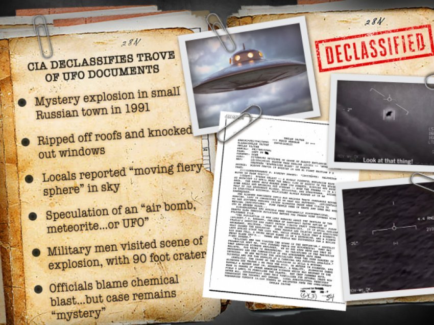 Publikohen dokumentet e CIA-s për UFO-t: Një sferë e zjarrtë në qiell…