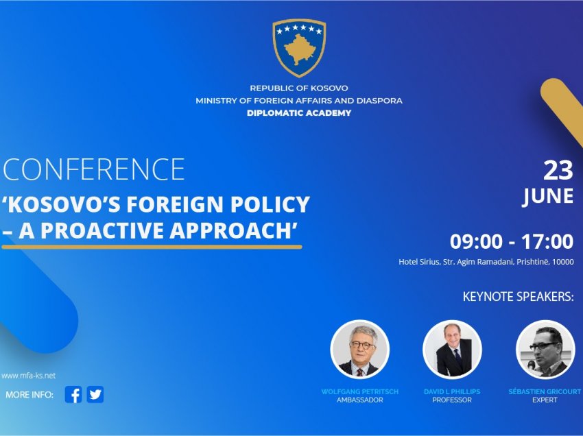 Akademia Diplomatike mban konferencën për politikën e jashtme të Kosovës