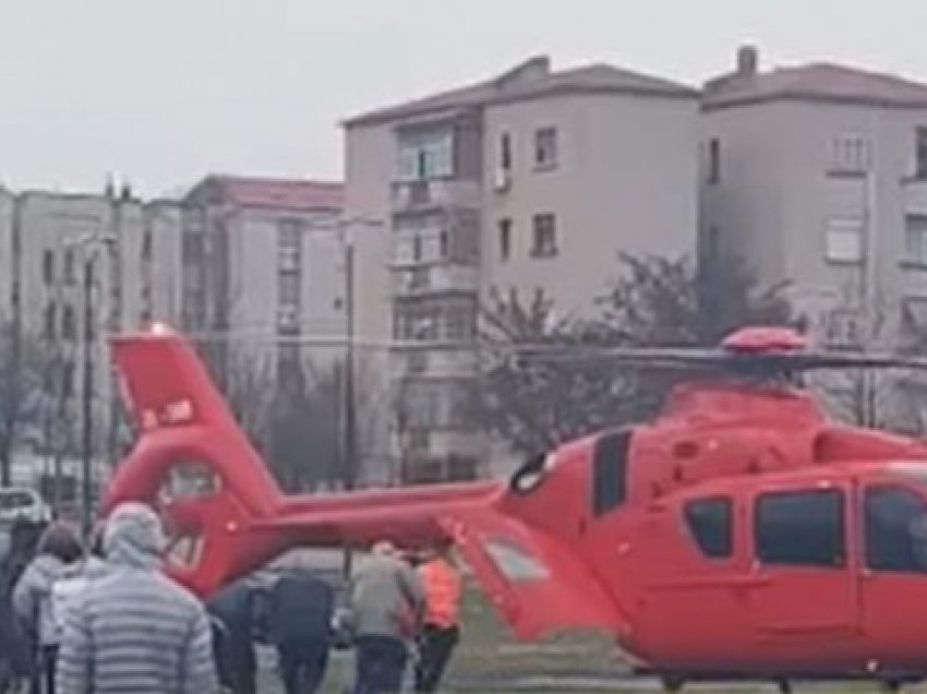 Aksidenti në Korçë, niset me helikopter për në Tiranë i lënduari pas përkeqësimit të gjendjes