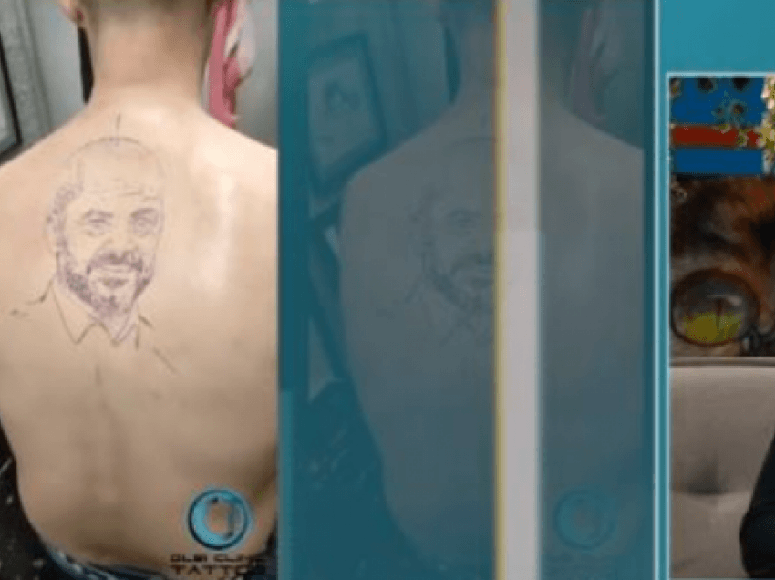 “Të flesh çdo natë me Edi Ramën”, flet djali që e bëri tatuazh në shpinë portretin e kryeministrit