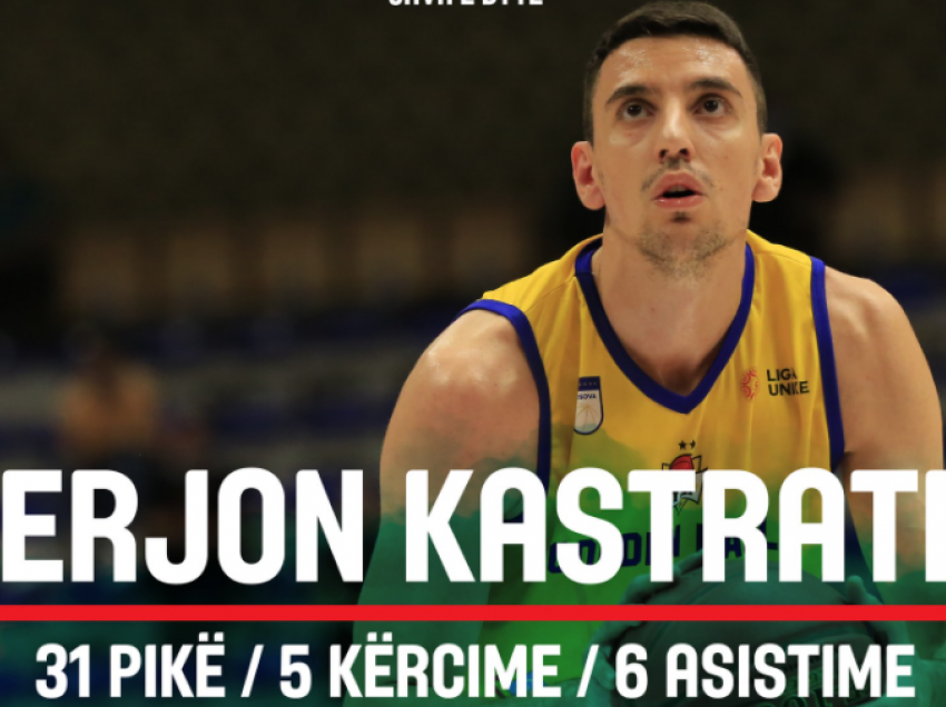 Erjon Kastrati, MVP i xhiros së dytë në Ligën Unike