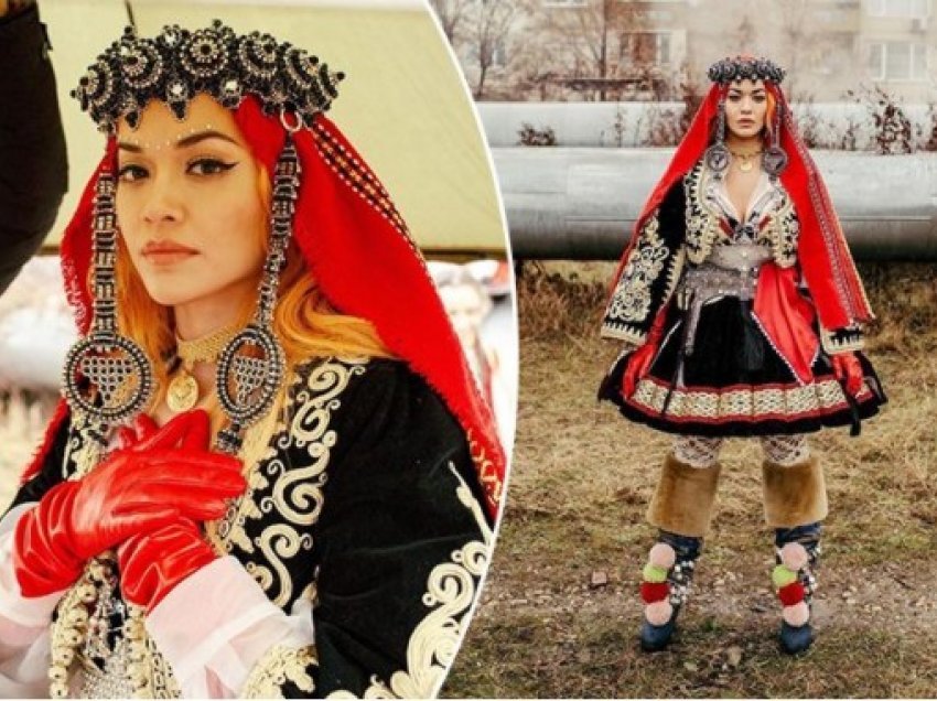 Rita Ora i dhuron Tiranës kostumin popullor që veshi në videoklip! Veliaj: Do ta vendosim në Muzeun e ri Etnografik