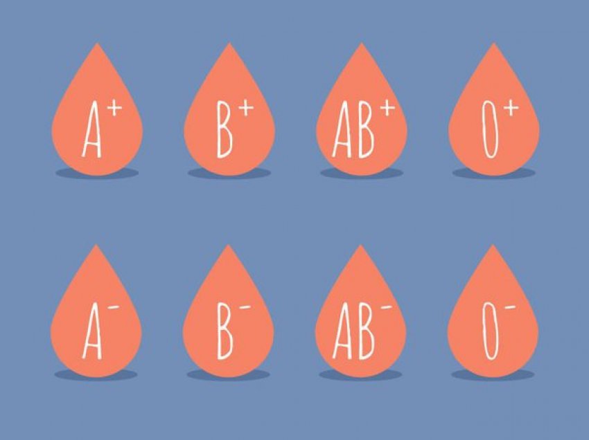 Grupi juaj i gjakut mund t’ju bëjë më të ndjeshëm, ndaj dhjetëra sëmundjeve