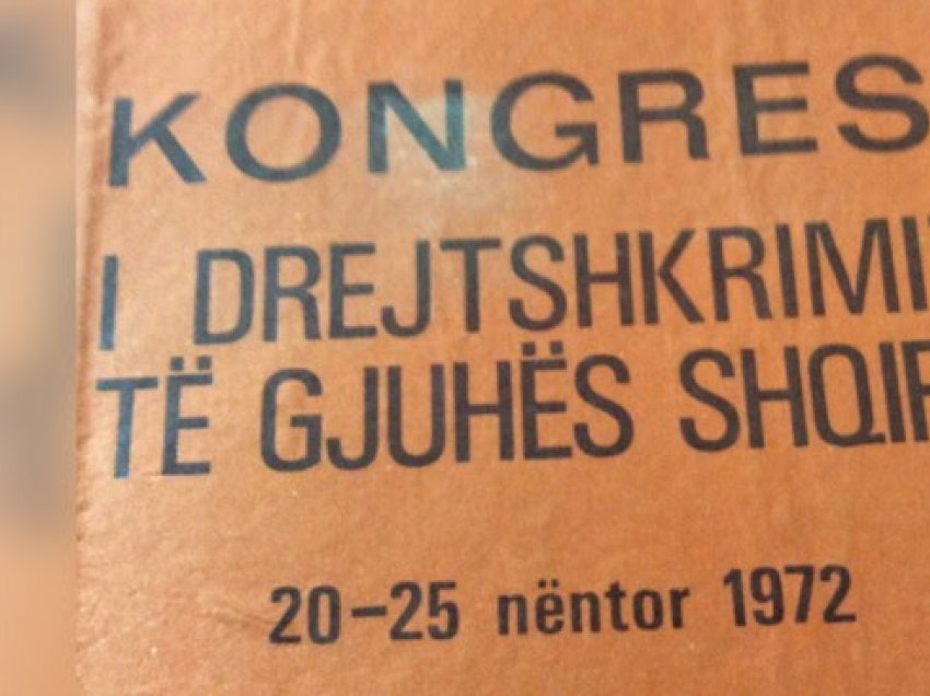 49 vite nga Kongresi i Drejtshkrimit të Gjuhës Shqipe
