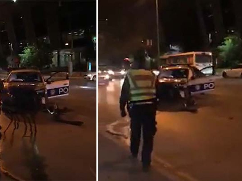 Tre zyrtarë policorë dhe dy qytetarë të lënduar në aksidentin në kryeqytet