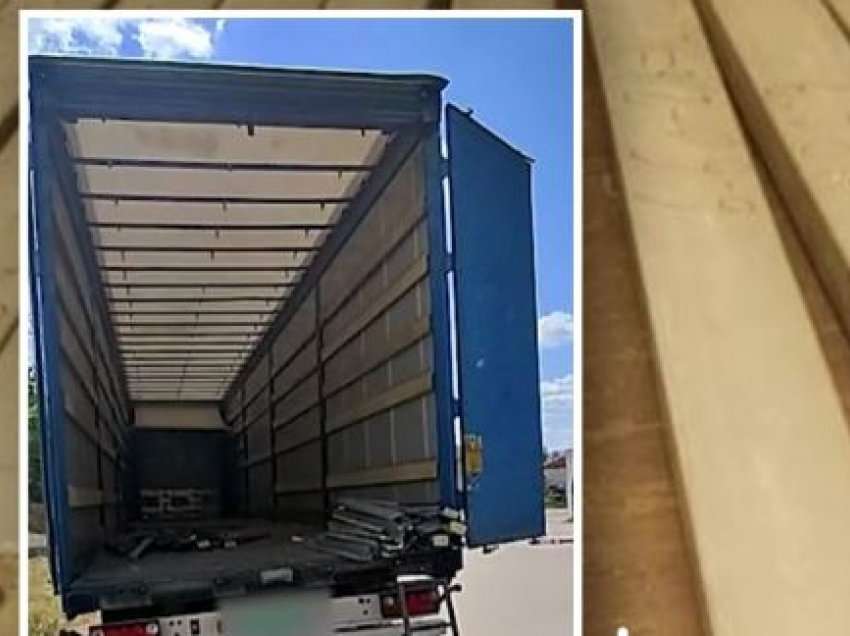 Kapen mbi 100 kg kanabis në Korçë, e kishin fshehur në shufra hekuri brenda kamionit