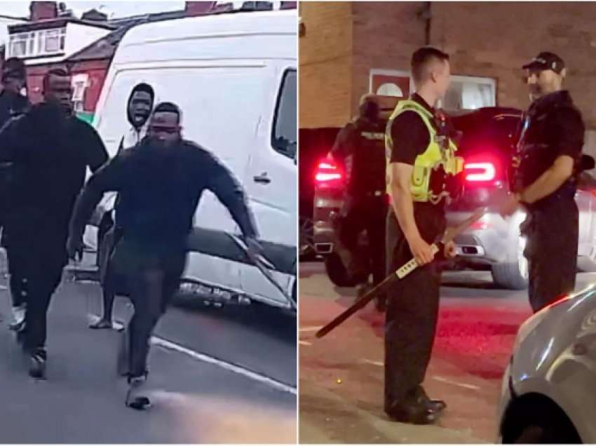 Sherr masiv mes bandave në Britani, 4 persona të armatosur me hanxharë dhe shpata