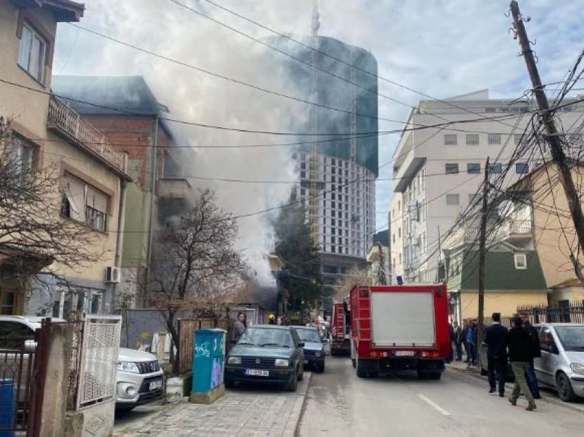 Zjarr në Prishtinë, dy kamionë zjarrfikësish në vend-ngjarje