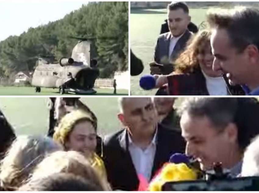 Kryeministri grek vjen në Himarë me helikopter ushtarak, pritet me lule! E shoqëron peshëngritësi Pirro Dhima