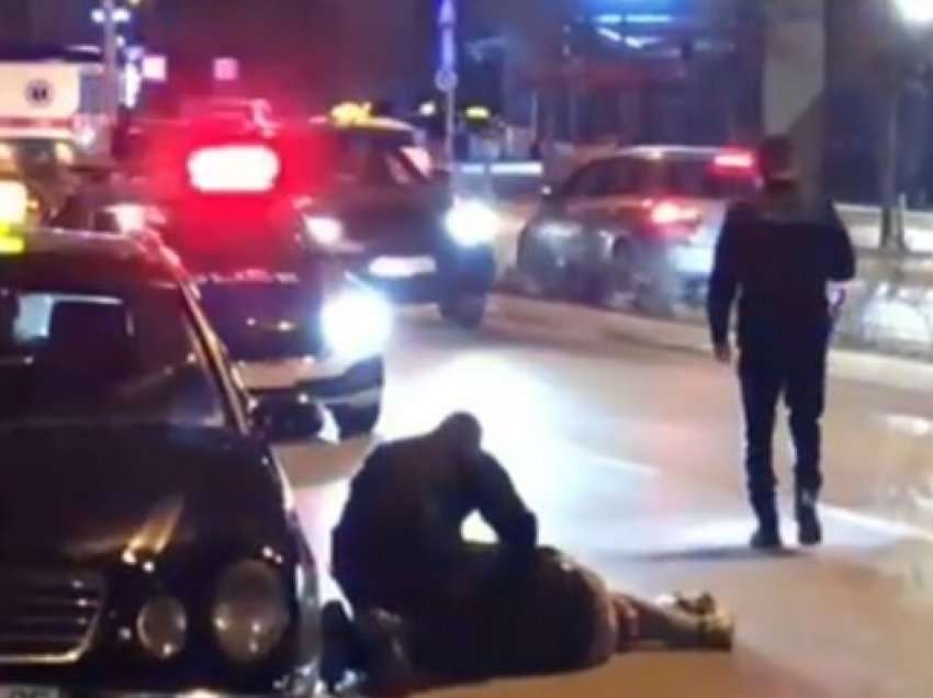 Pamje të momentit kur 32-vjeçari mbetet i plagosur me 2 plumba në qendër të Prishtinës
