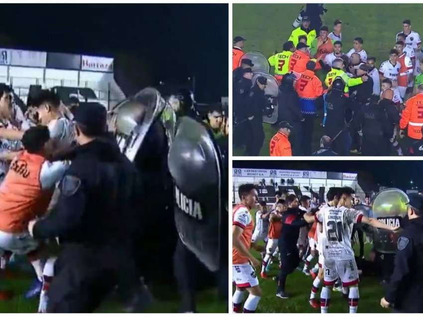 Plas keq në Argjentinë, lojtarët përleshën me policinë
