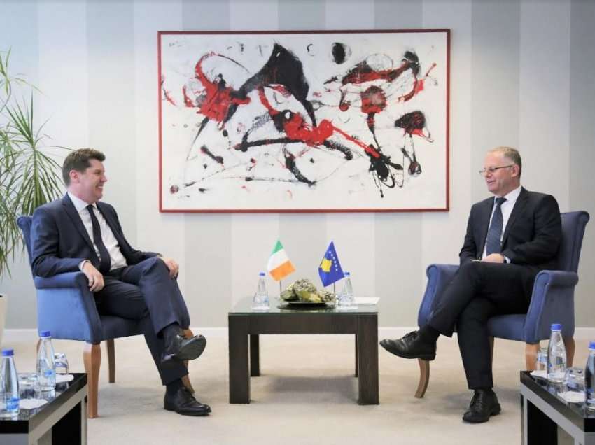 Zëvendëskryeministri Bislimi takoi Ambasadorin jorezident të Irlandës për Kosovë, Ronan Gargan