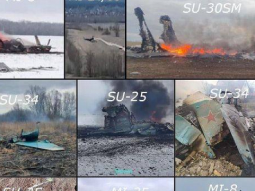 Dalin shifrat! Kaq avionë dhe helikopterë rusë u shkatërruan nga ukrainasit në 24 orët e fundit