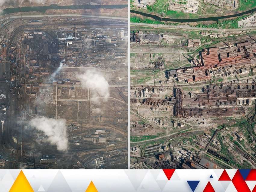 Imazhet satelitore tregojnë dëmtimin e fabrikës së çelikut Azovstal gjatë gjithë luftës