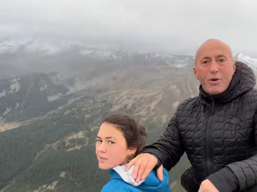 Haradinaj bën ngjitje në mal së bashku me vajzën e tij
