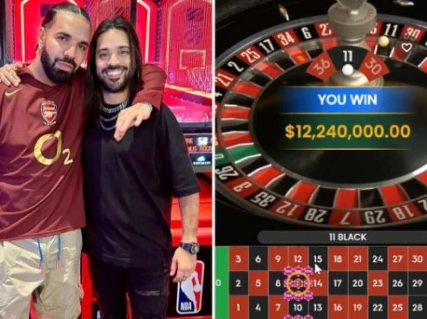Pas humbjes së 600 mijë euro dy ditë më parë, Drake fiton mbi 12 milionë dollarë në kazino