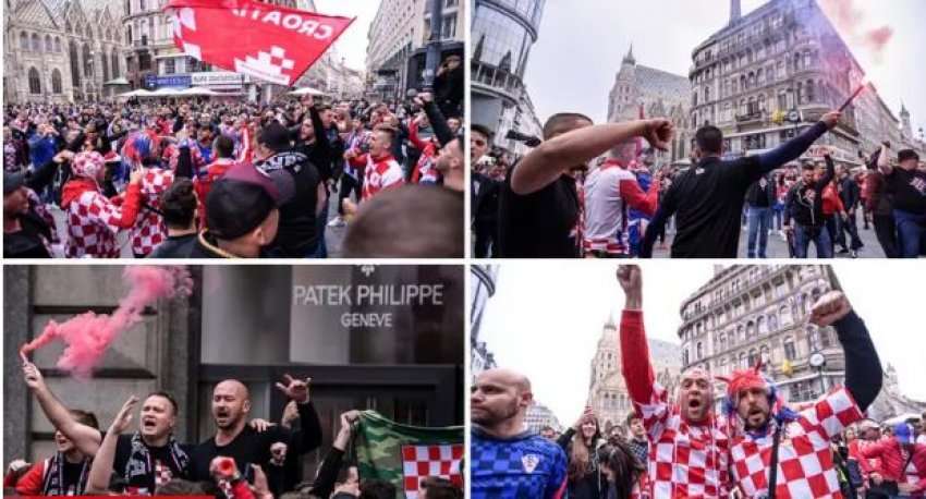 Rreth 20 mijë tifozë kroatë “pushtojnë” Vjenën
