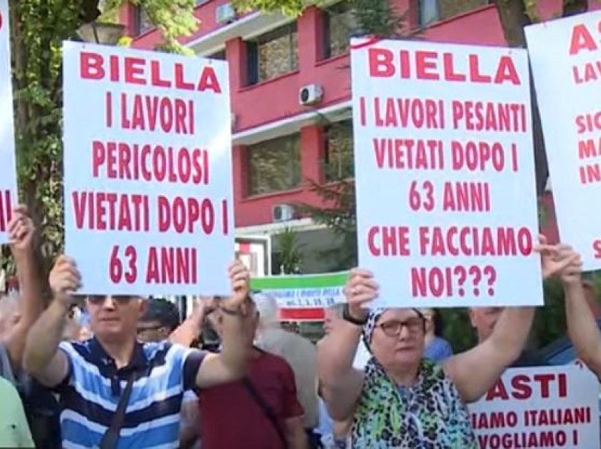 Protestë në Itali, shqiptarët kërkojnë njohjen e pensioneve