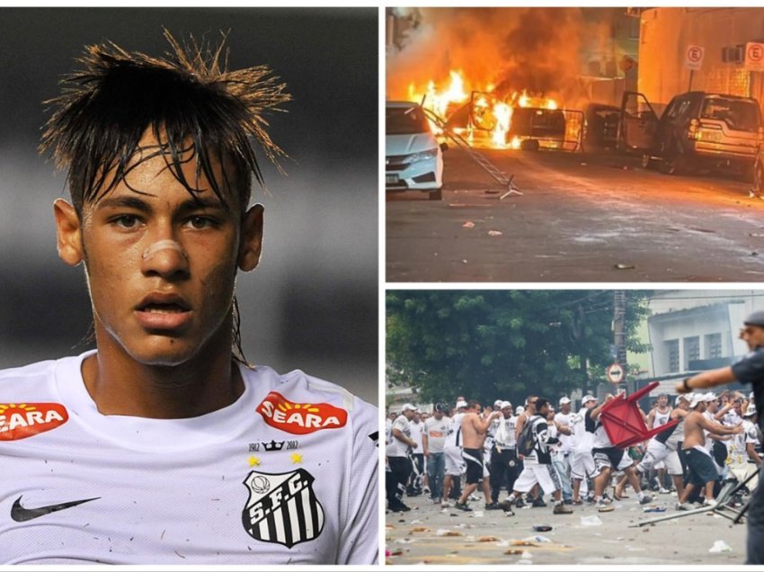 Neymar reagon pas rrëzimit të Santosit, tifozët djegin qytetin
