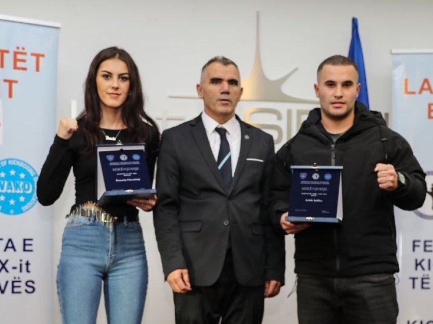 Arbër Salihu e Doneta Menxhiqi, laureatët e vitit në kick-box