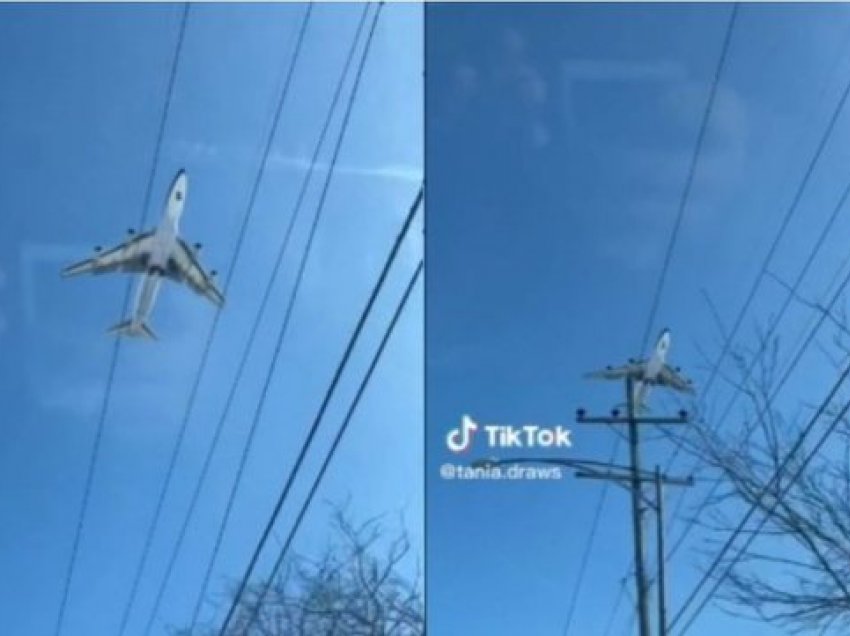  Shokohet rrjeti, vajza filmon avionin të ndaluar në ajër