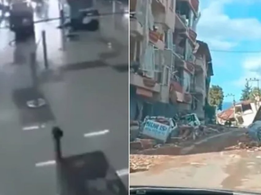 Pamje nga tërmetet e fuqishme, njerëz të panikuar e shembje ndërtesash