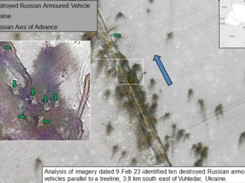 Inteligjenca britanike: Imazhet satelitore tregojnë humbjet e mëdha që i ka pësuar njësia elitare e ushtrisë ruse