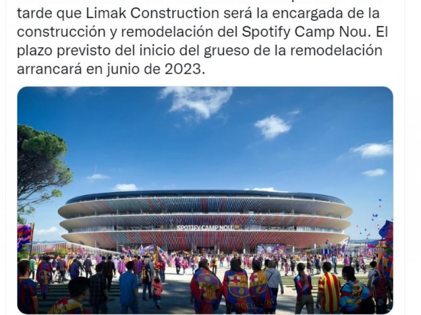 Pronari e KEDS’it do ta rinovojë stadiumin e Barcelonës – Camp Nou