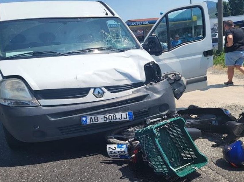 Aksident i rëndë në aksin Lezhë-Shkodër/ Makina përplas motorin, plagoset 60-vjeçari