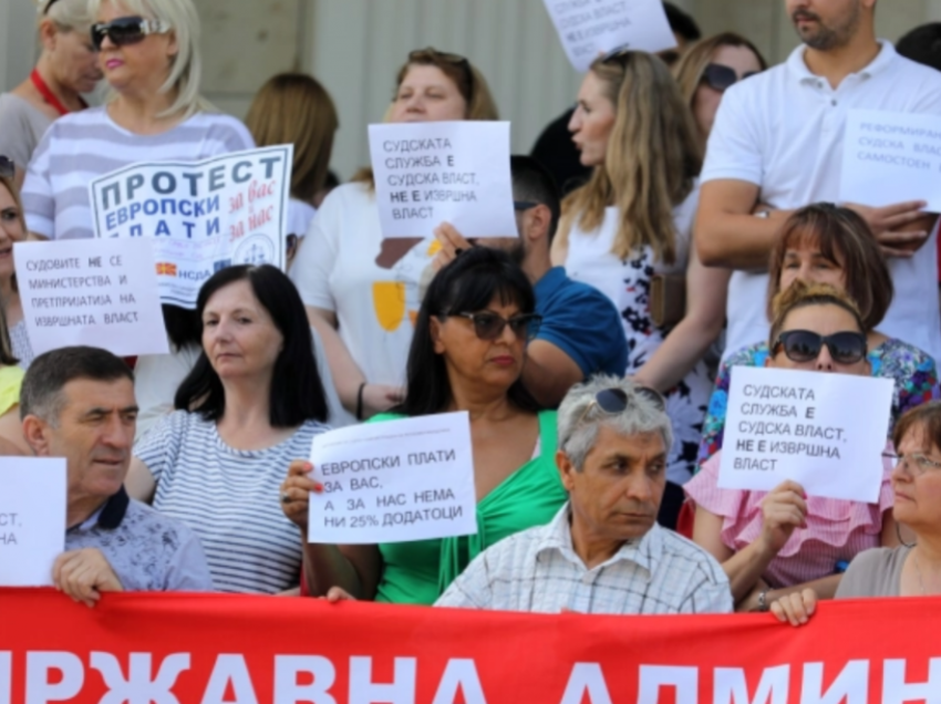 Administrata gjyqësore në Maqedoni kërkon rritje të pagave, nga 1 shtatori paralajmërojnë grevë të përgjithshme