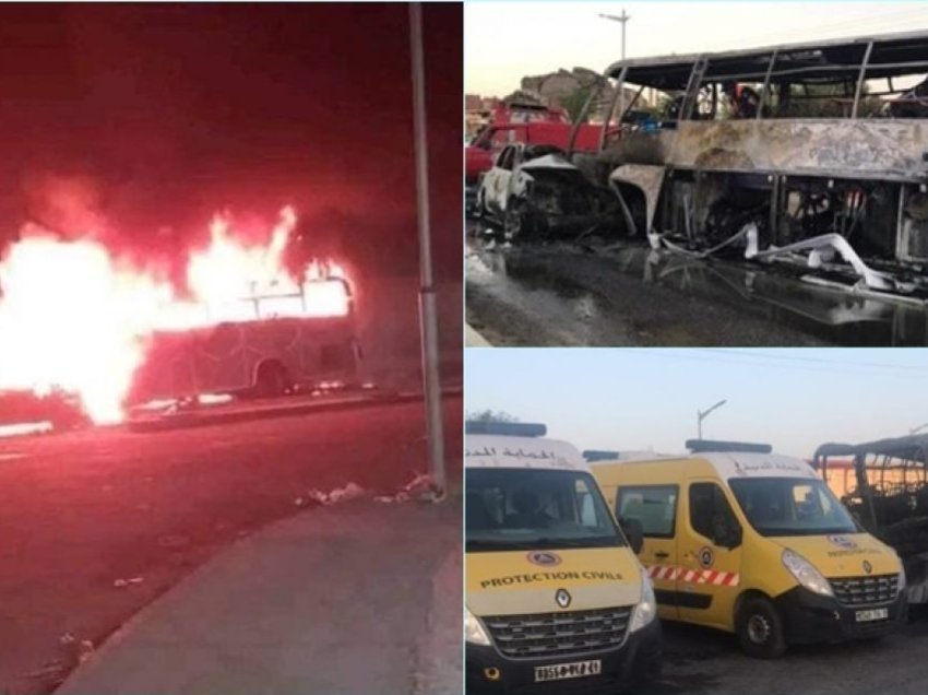 Të paktën 34 të vdekur kur një automjet shërbimi dhe një autobus pasagjerësh u përplasën në Algjeri