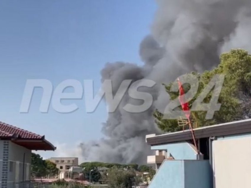 Zjarri ‘pushtoi’ vendgrumbullimin e mbetjeve në Vlorë, zona ende e mbuluar nga tymi, shihni pamjet