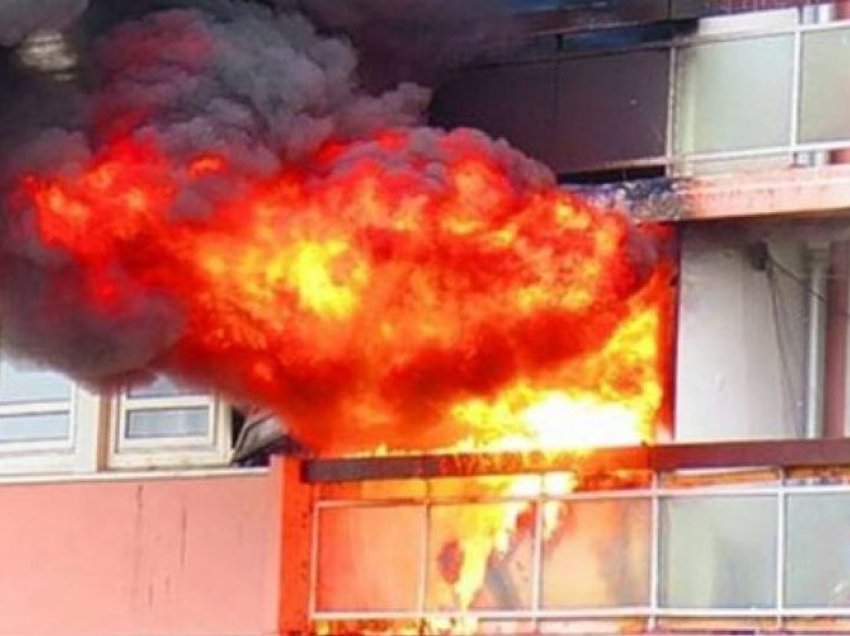 Panik në Shkodër/ Shpërthen në flakë apartamenti në katin e katërt të një pallati