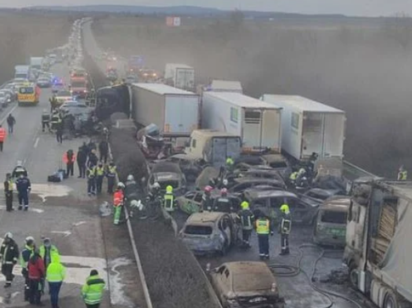 Video e aksidentit “horror” me 42 vetura e kamionë, një i vdekur e dhjetëra të plagosur