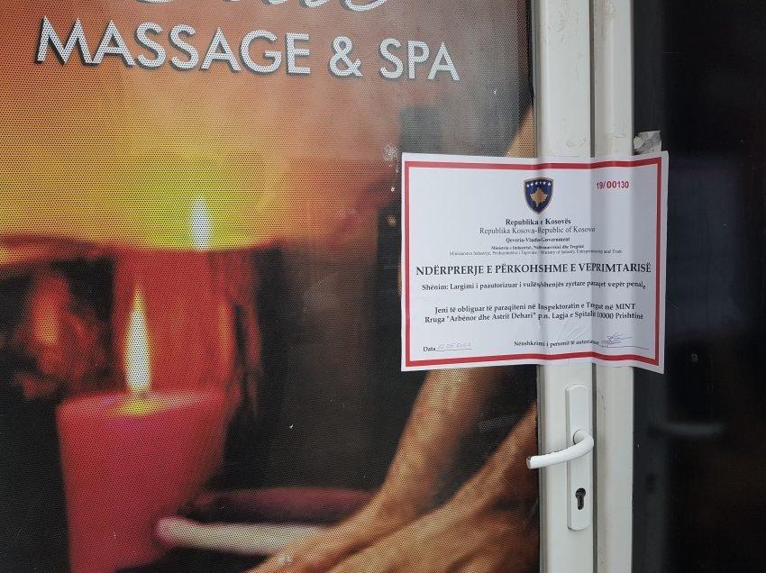 Inspektorati i Tregut mbyll 26 sallone të masazheve dhe klube