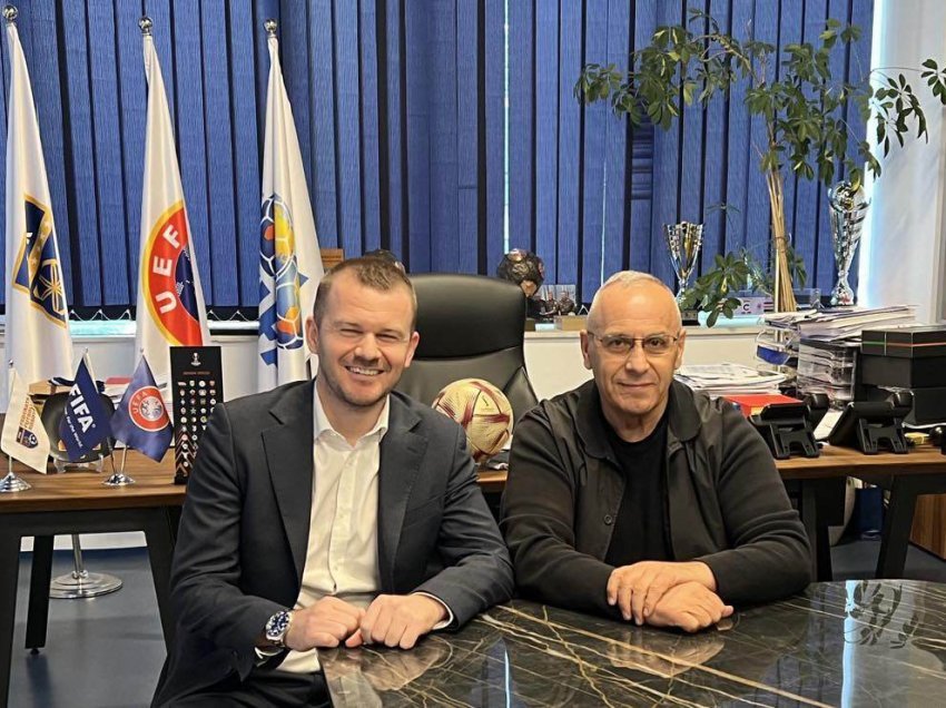 Denis Bastari vizitoi FFK-në, njoftohet për projektin e stadiumit të ri të kryeqytetit 