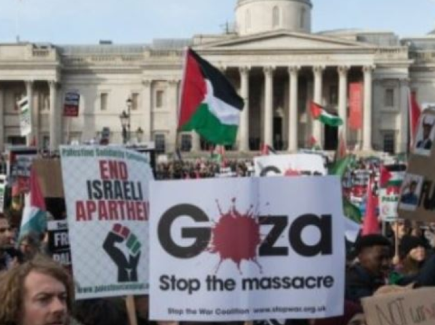 Mijëra njerëz u mblodhën në Londër në solidaritet me Palestinën