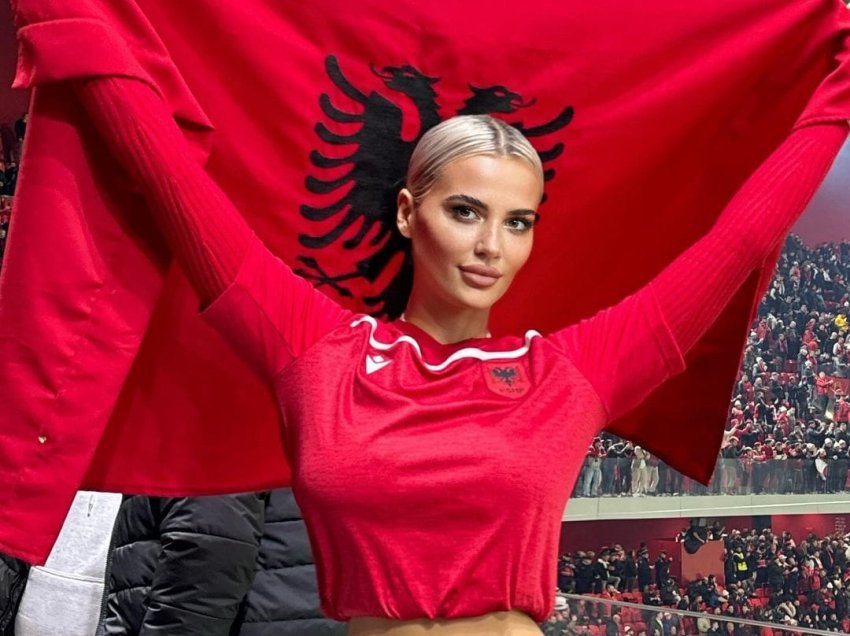 Kush është tifozja bukuroshe shqiptare që tërhoqi vëmendje në stadiumin “Air Albania”?