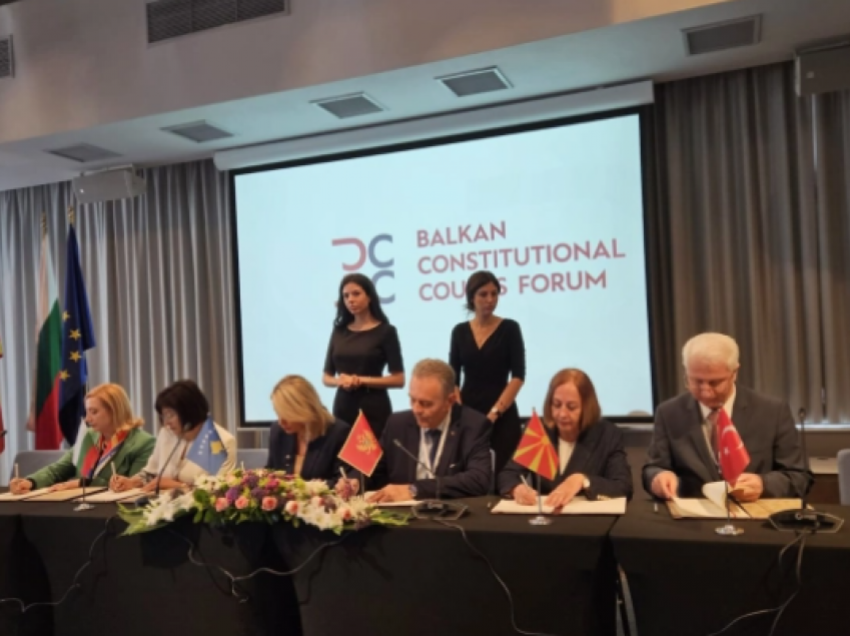 Krijohet Forumi Ballkanik i Gjyqtarëve Kushtetues: RMV, Shqipëria, Kosova, Bullgaria, Mali i Zi e Turqia firmosën Memorandum