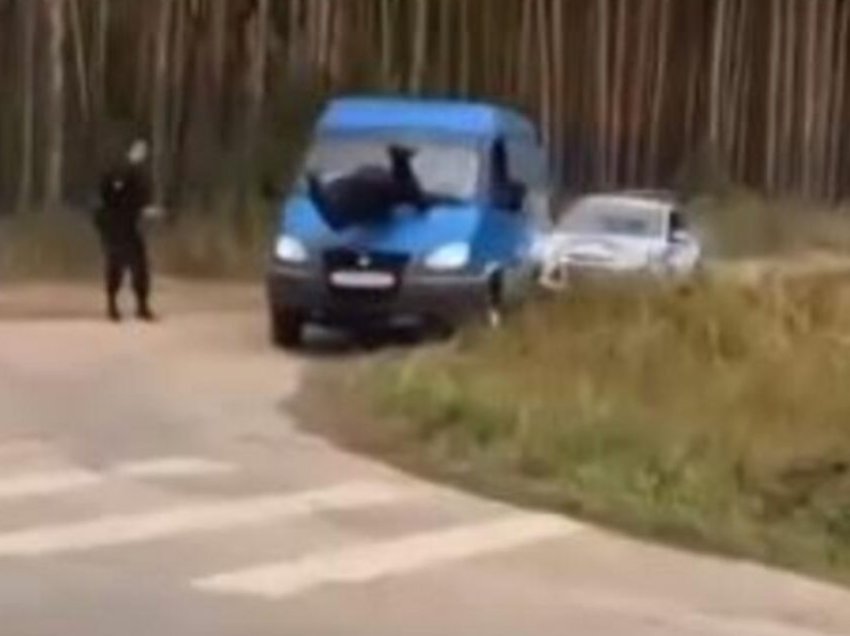 Lëre që nuk iu ndalë policisë, por edhe e goditi njërin prej tyre – autoritetet ruse në kërkim të shoferit të furgonit